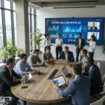 US Companies Boost Employee Training: $150 Billion Investment by 2026 Professionals collaborating in a modern training session, focused on skill development.