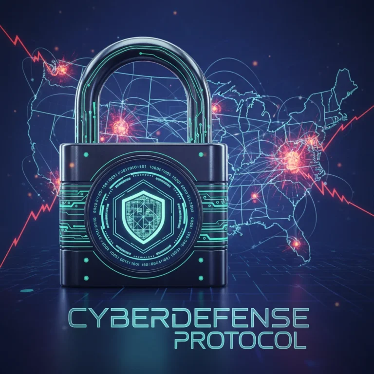 Advanced digital padlock protecting U.S. business data from cybersecurity threats in 2026