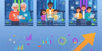 Infographic showing demographic shifts impacting US consumer services