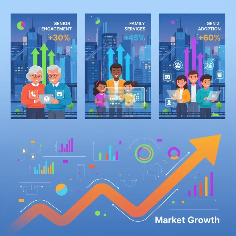 Infographic showing demographic shifts impacting US consumer services