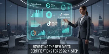 Professional analyzing digital marketing certification options for 2026