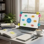 Master Learning Retention: 5 Powerful Strategies for Your 2026 Study Plan Effective study setup with mind map and books for learning retention