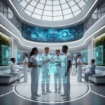 Healthcare Innovation 2026: Top 3 U.S. Industry Insights Healthcare professionals analyze data on holographic screens, symbolizing 2026 innovation.