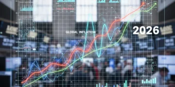 Infographic showing economic indicators and inflationary trends for 2026 impacting US market