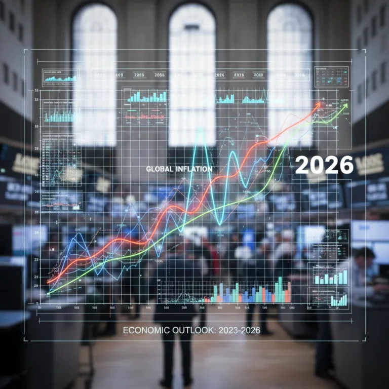 Infographic showing economic indicators and inflationary trends for 2026 impacting US market