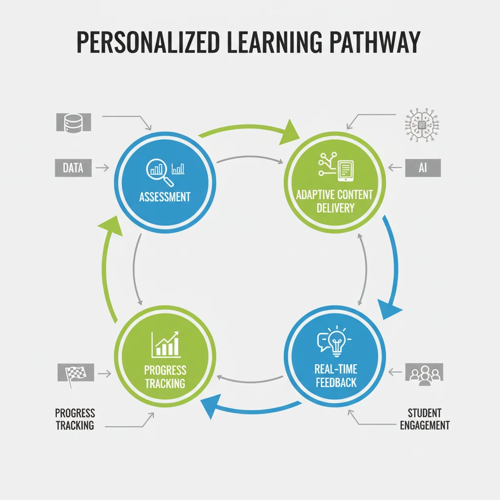 Infographic showing the components of a personalized learning pathway