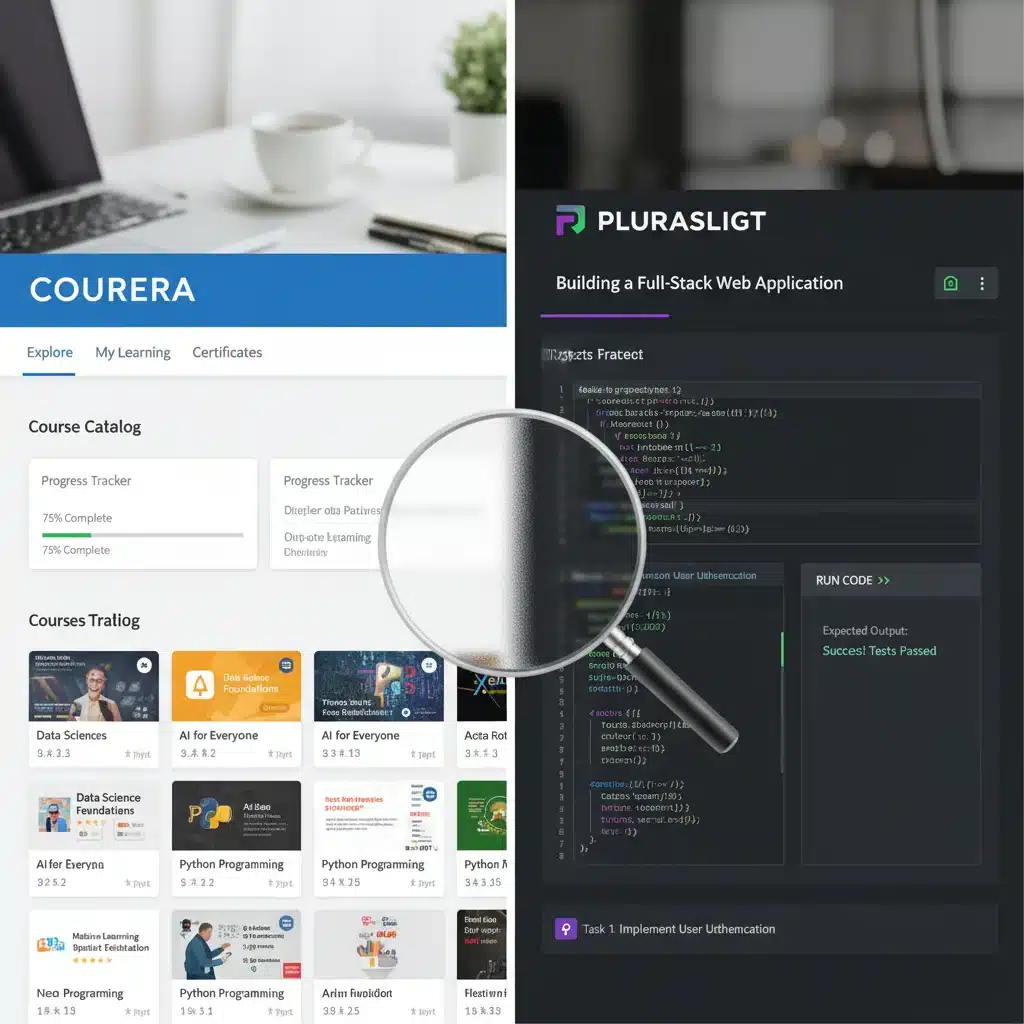 Comparing Coursera and Pluralsight features for upskilling in 2026