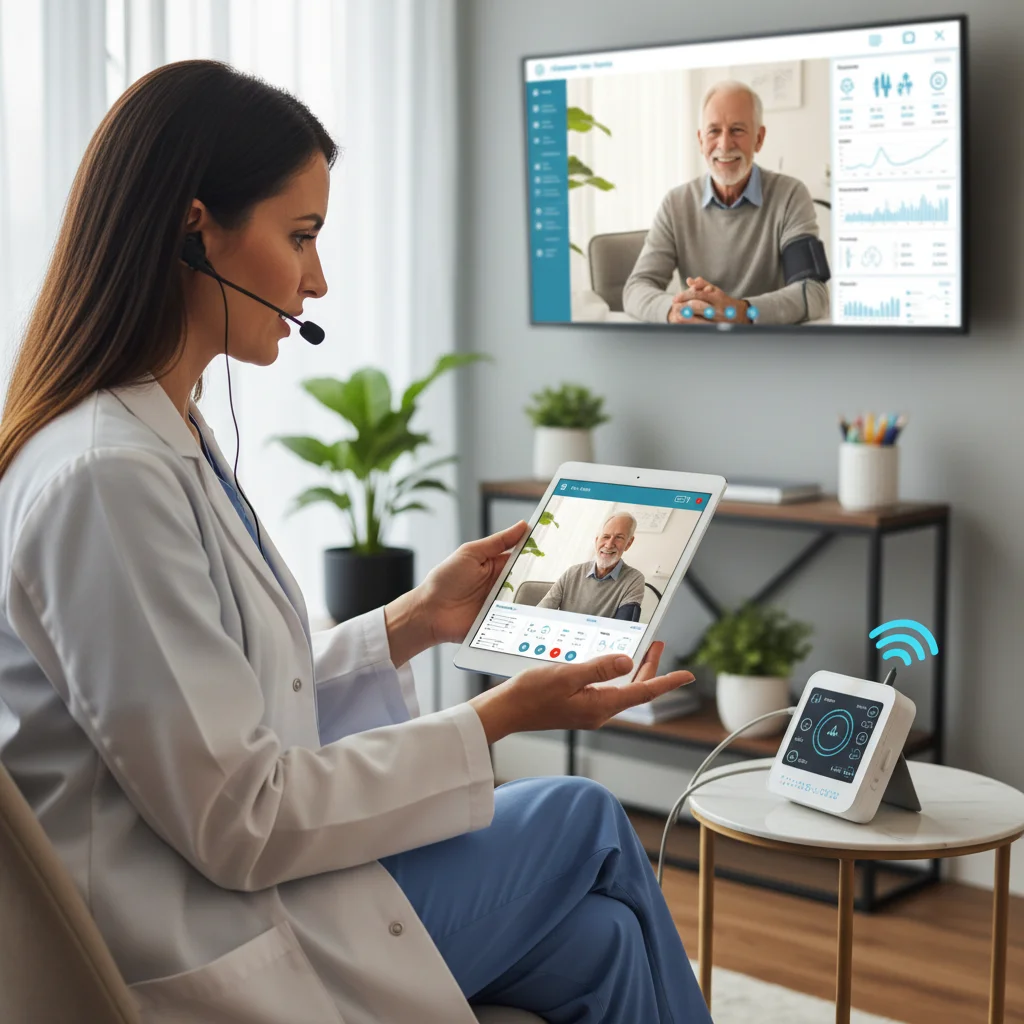 Doctor consults patient via telehealth, demonstrating digital health's role in remote care.
