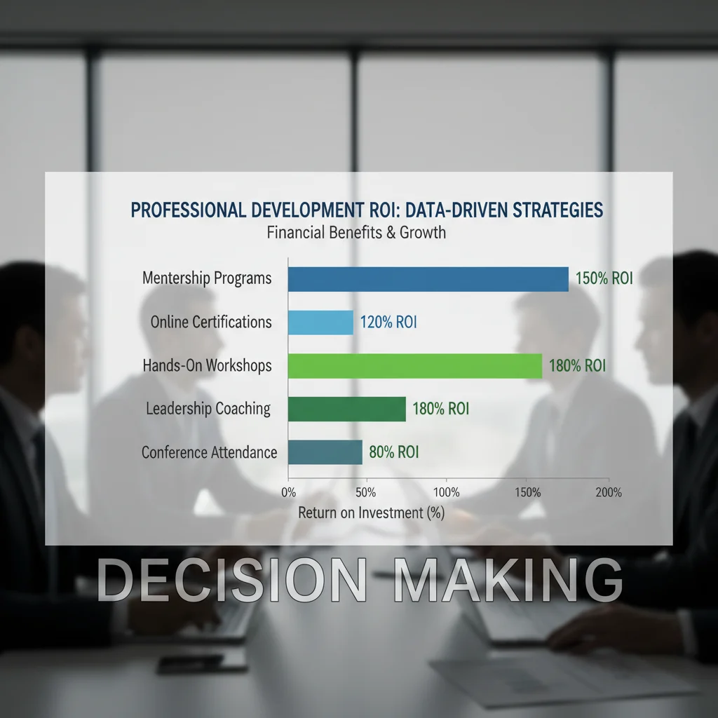 Bar chart showing return on investment for different professional development models